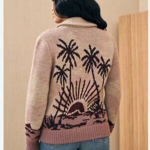 Faherty Sunset Palm Beach Zip Front Cardigan